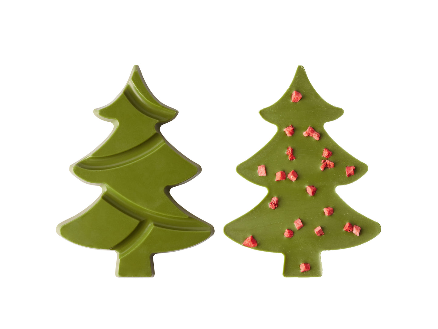 Strawberry Ceremonial Matcha White Chocolate Christmas Tree — Holiday Chocolate Gift