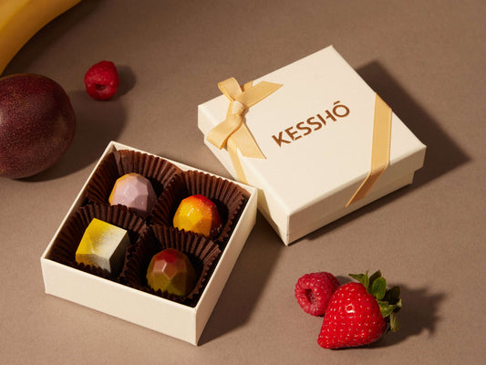 Kesshō Asian-Inspired Chocolate Bonbons – 4-Piece Gift Box