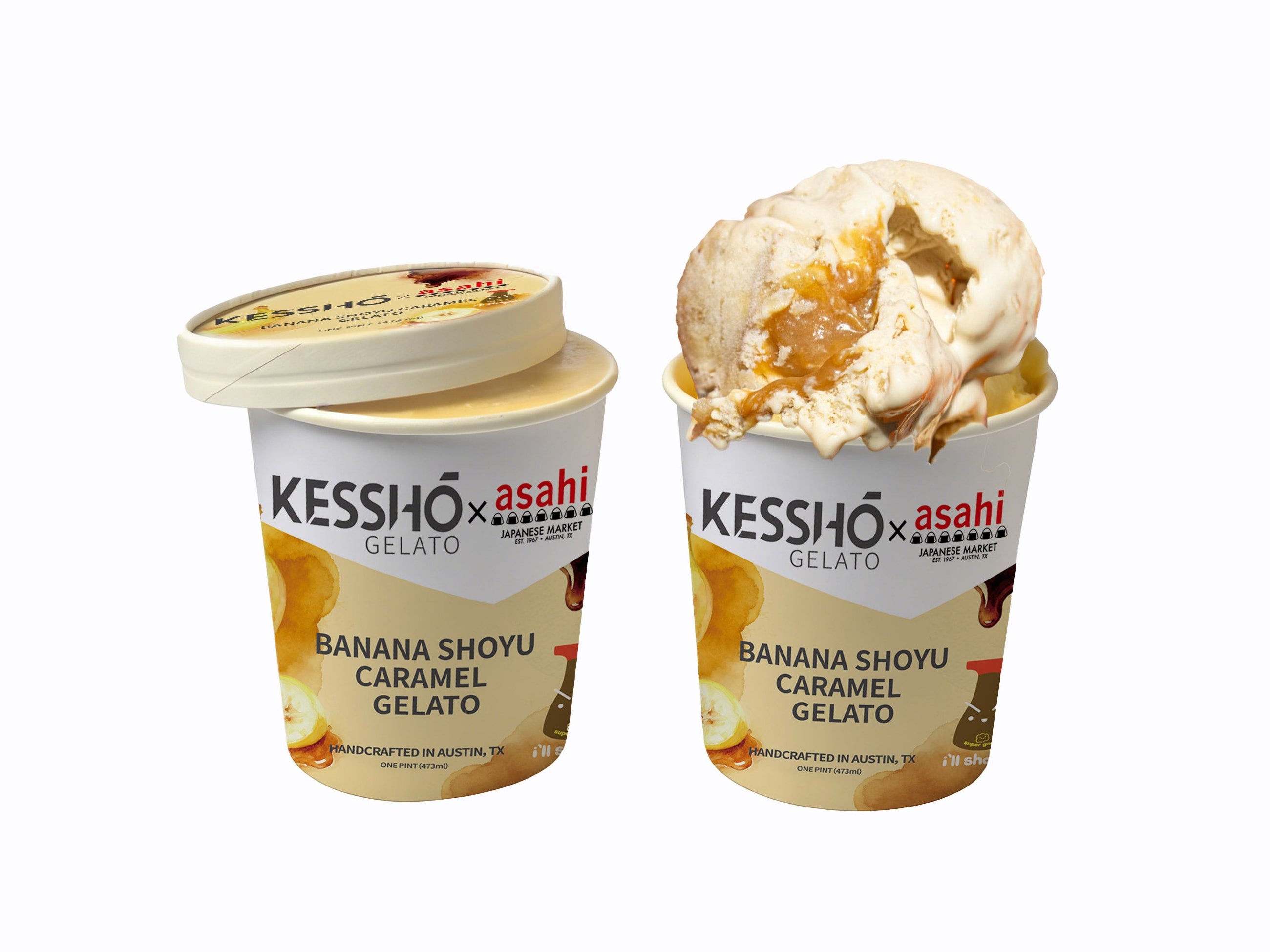 Banana Shoyu Caramel Gelato – Pint (Austin Pickup Only