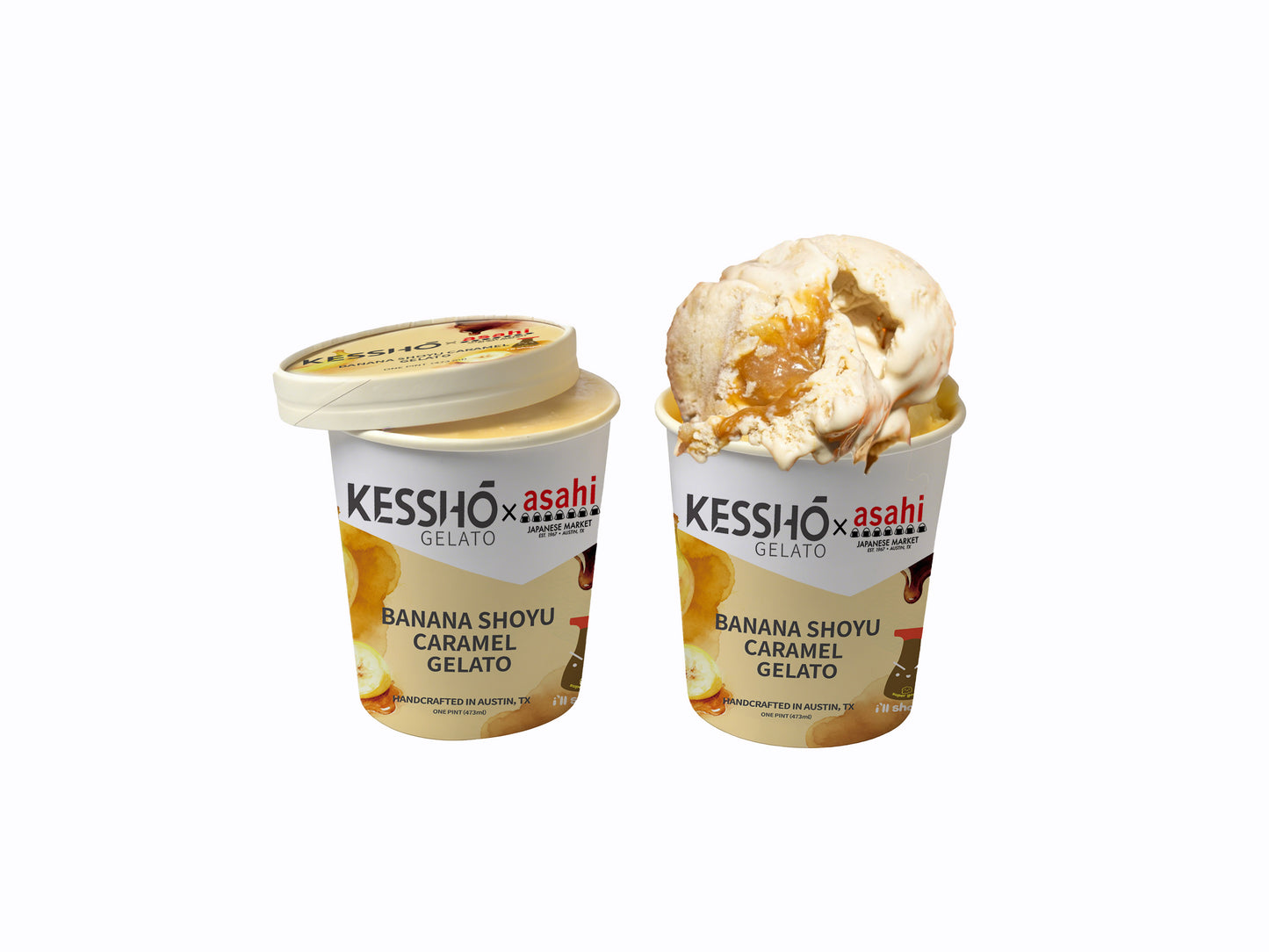 Banana Shoyu Caramel Gelato – Pint (Austin Pickup Only)