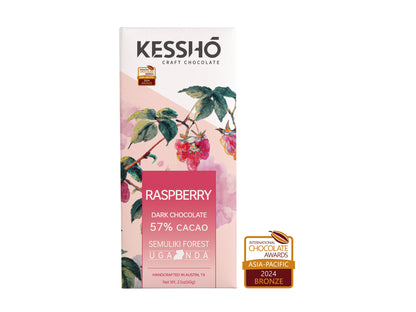 Raspberry 57% Dark Chocolate  Bar– Single Origin