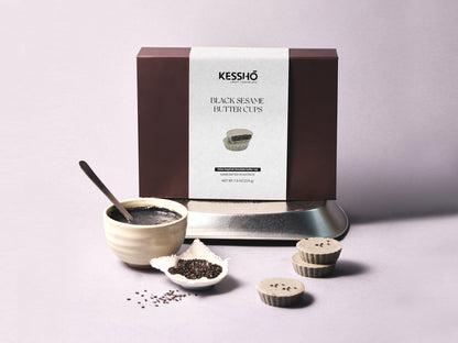 Black Sesame Chocolate Butter Cups – 12-Piece Gift Box
