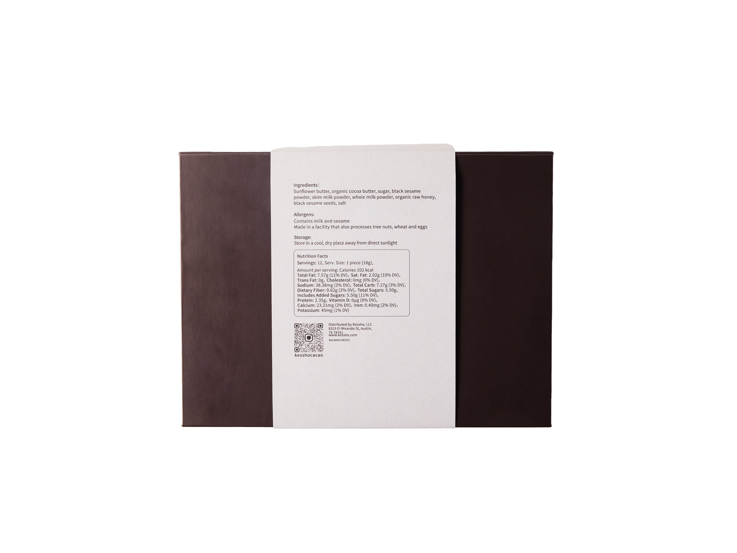 Black Sesame Chocolate Butter Cups – 12-Piece Gift Box