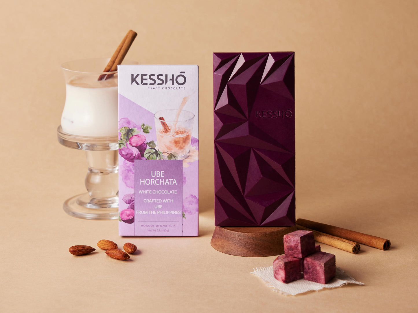 Ube Horchata White Chocolate Bar