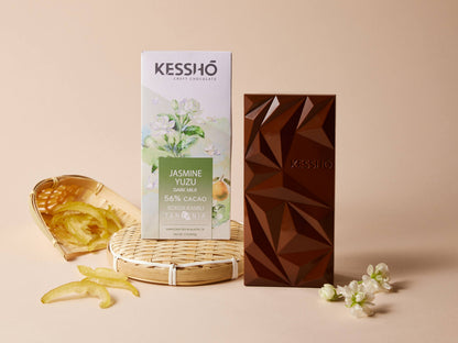 Jasmine Yuzu 56% Dark Milk Chocolate Bar – Single Origin