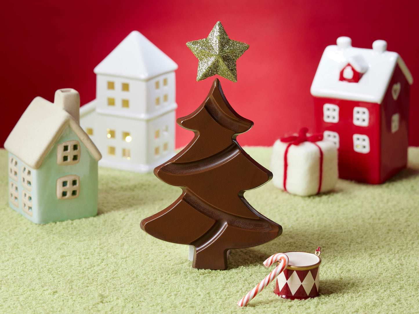 Strawberry Boba Tea Milk Chocolate Christmas Tree — Holiday Chocolate Gift