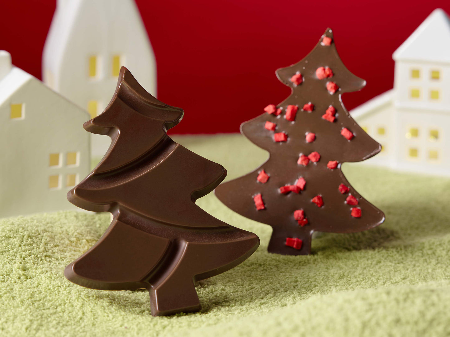 Strawberry Boba Tea Milk Chocolate Christmas Tree — Holiday Chocolate Gift
