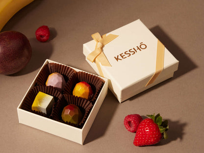 Kesshō Asian-Inspired Chocolate Bonbons – 4-Piece Gift Box