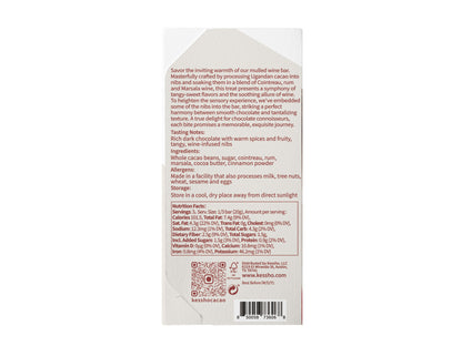 Mulled Wine Dark Chocolate Bar – Single Origin
