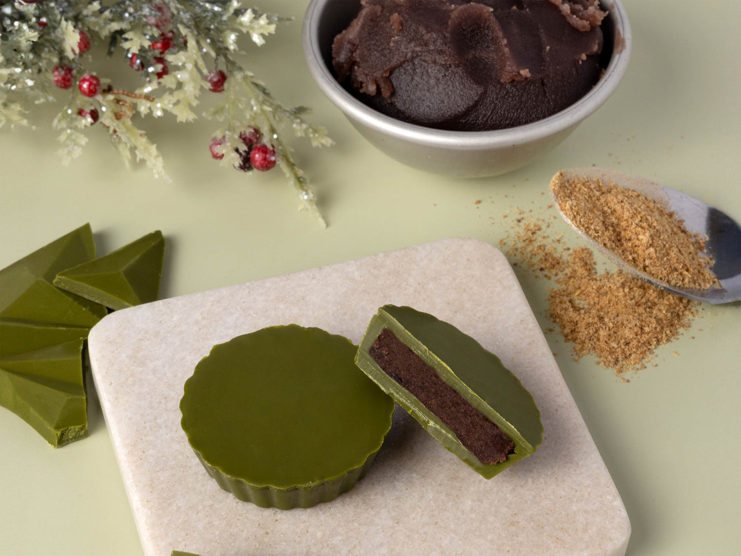 MATCHA AZUKI BEAN CUPS (2 pcs)