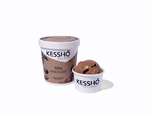 70% Uganda Dark Chocolate Gelato – Pint (Austin Pickup Only)