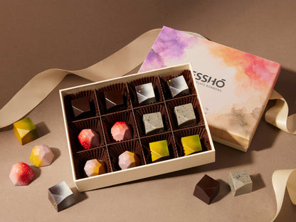 Kesshō Signature Chocolate Bonbons – 12-Piece Gift Box