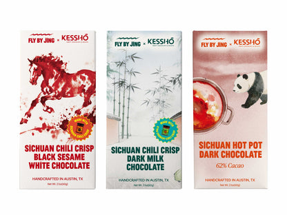 KESSHŌ x Fly By Jing Spicy Sichuan Chocolate Bar Trio (3-Pack)