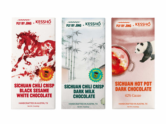KESSHŌ x Fly By Jing Spicy Sichuan Chocolate Bar Trio (3-Pack)