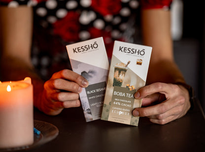 Black Sesame White Chocolate Bar