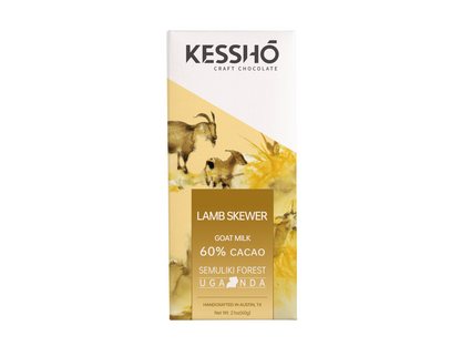 Lamb Skewer 60% Goat Milk Chocolate  Bar– Single Origin
