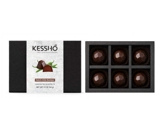 Kesshō Hatch Chile Chocolate Bonbons – 6-Piece Box