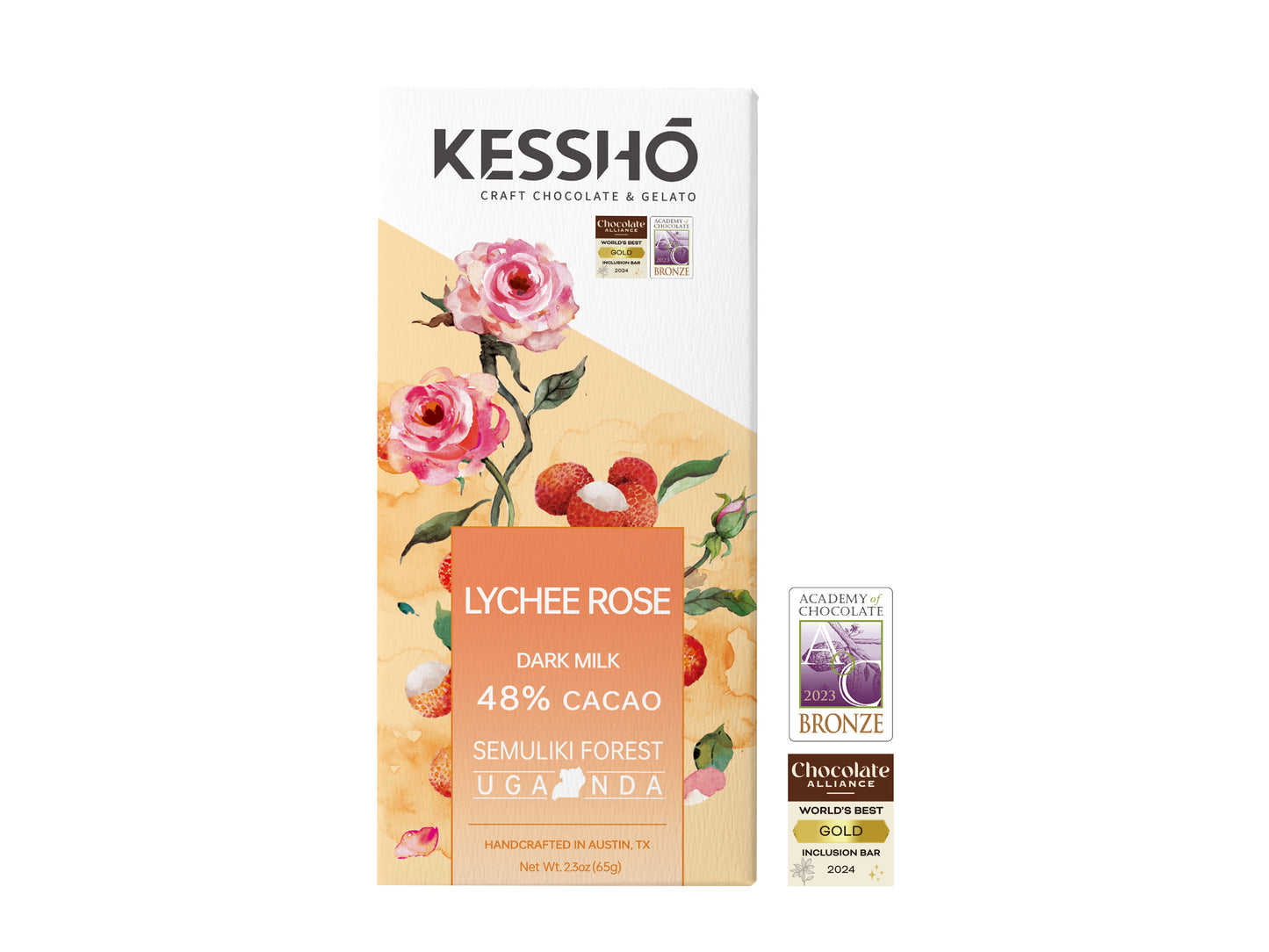 Lychee Rose 48% Dark Milk Chocolate Bar – Single Origin