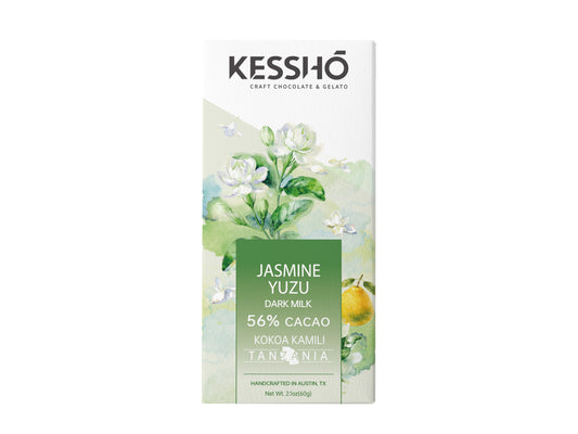Jasmine Yuzu 56% Dark Milk Chocolate Bar – Single Origin