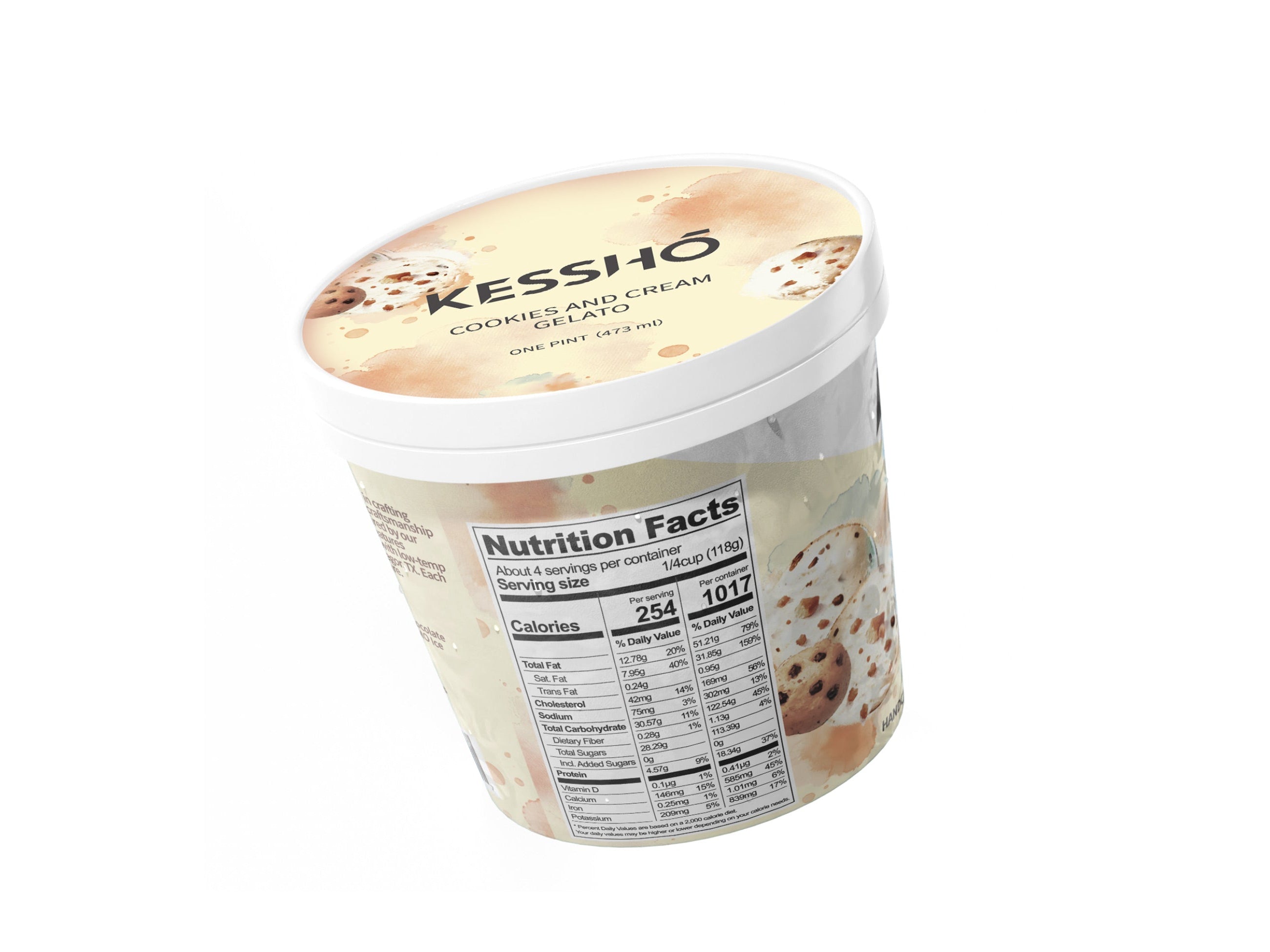 Cookies n Cream Gelato – Pint (Austin Pickup Only) – kesshochocolate