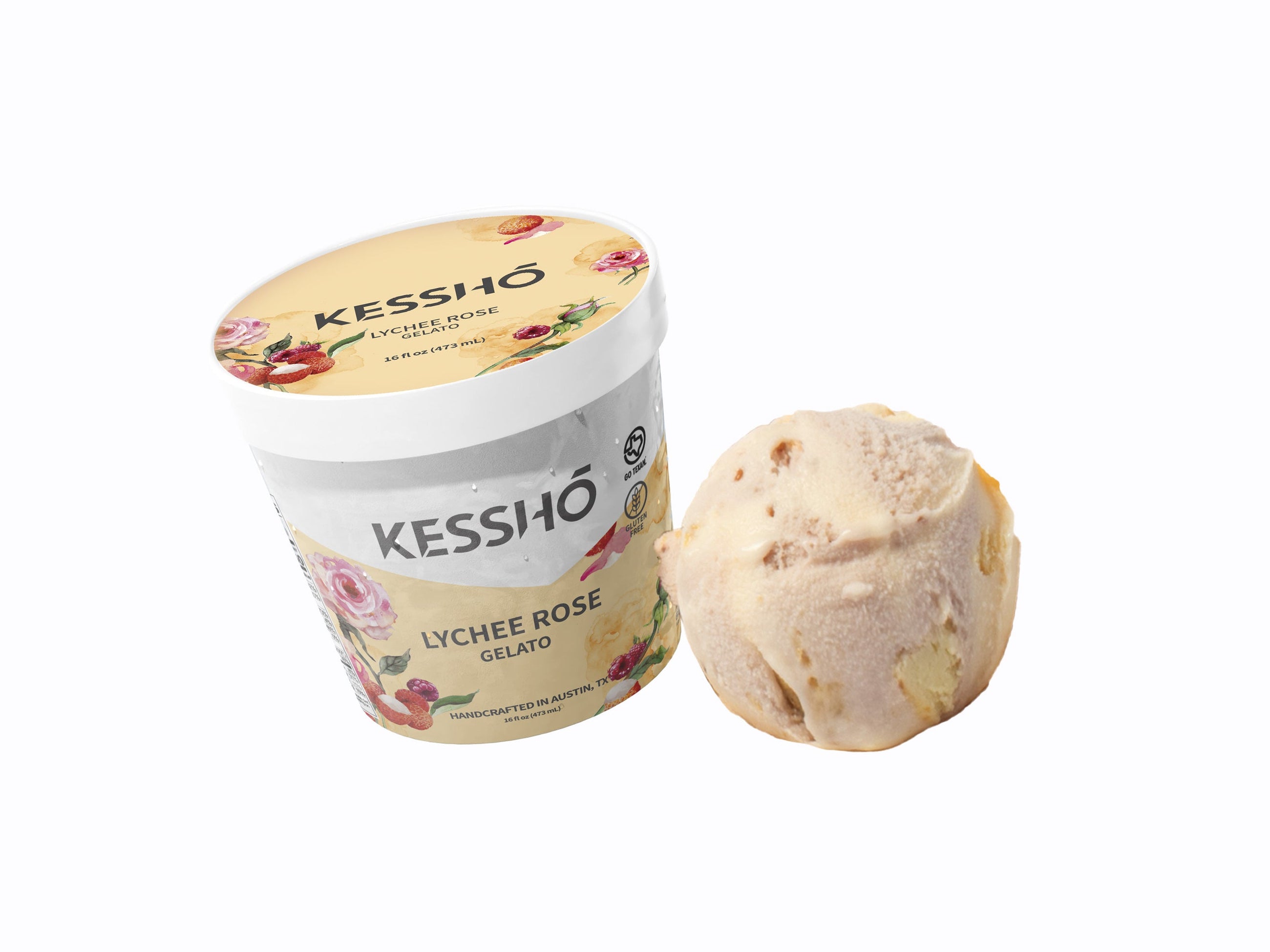Lychee Rose Raspberry Gelato – Pint (Austin Pickup Only