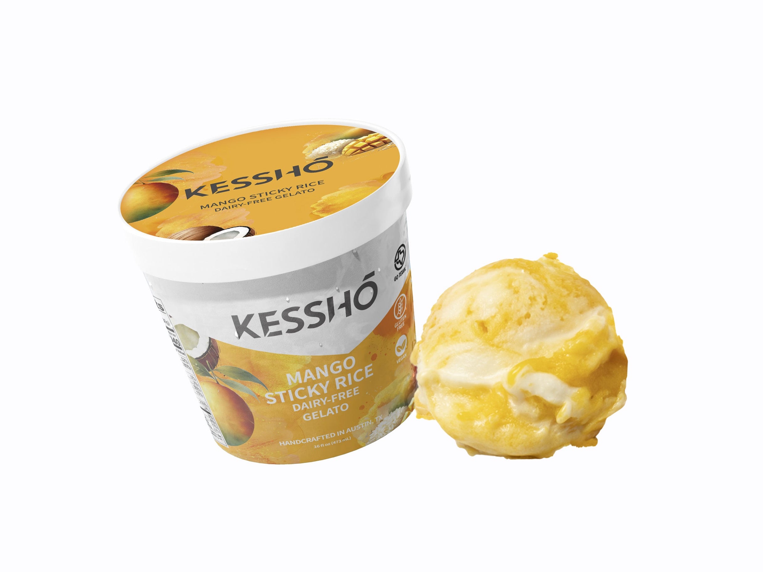 Mango Sticky Rice Gelato – Pint (Austin Pickup Only) – kesshochocolate